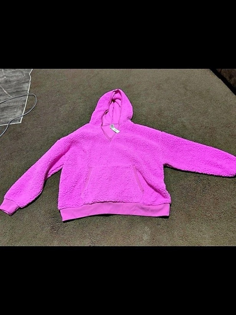 PINK Victoria's Secret Sherpa Fleece Pullover Hoodie Pink